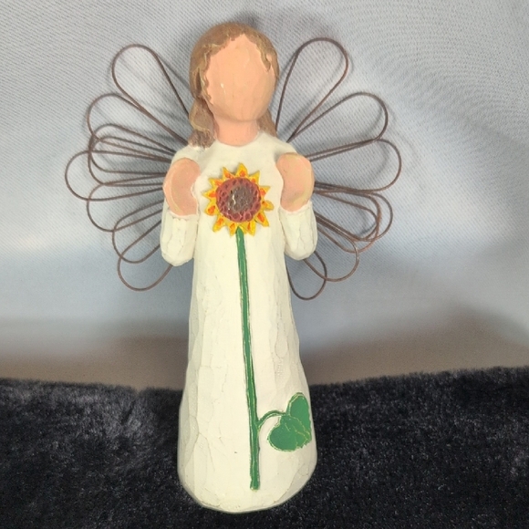 Willow Tree Angel with Sunflower - Cream and Brown - Picture 1 of 4